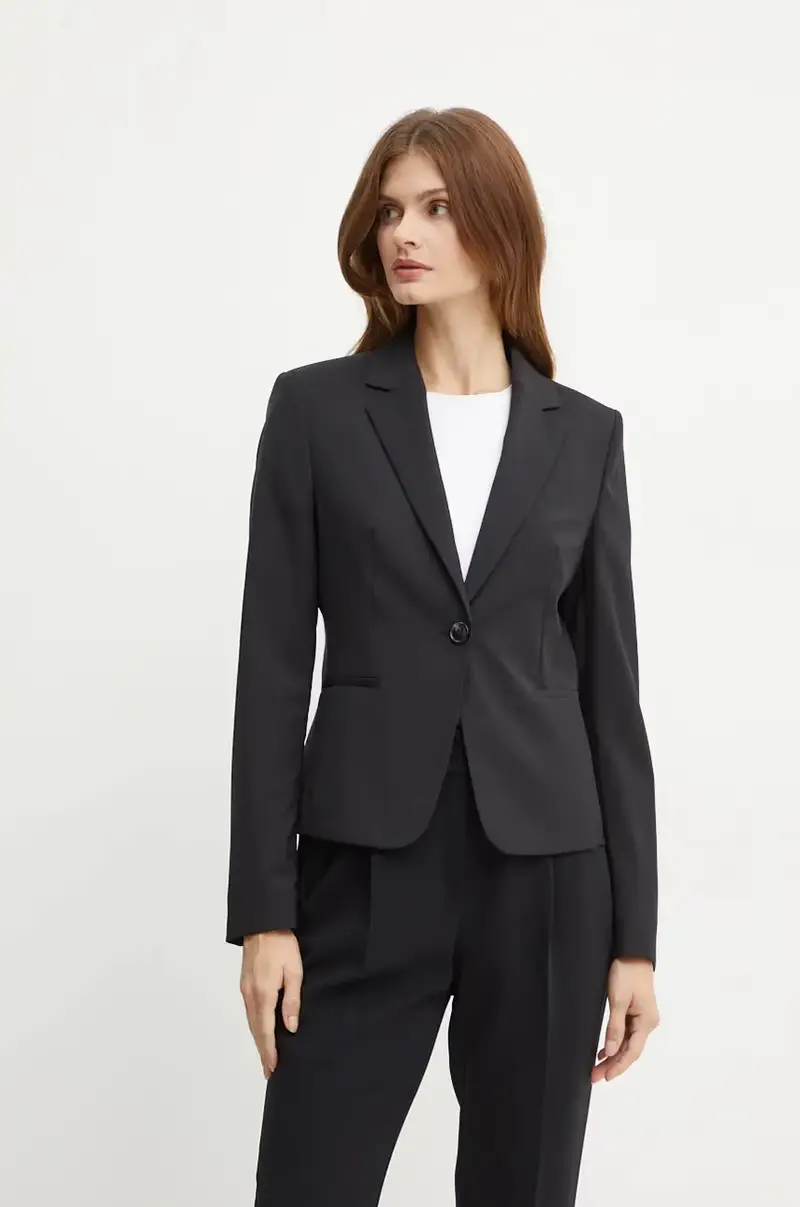 giacca in lana colore nero 50490020 miniatura 5