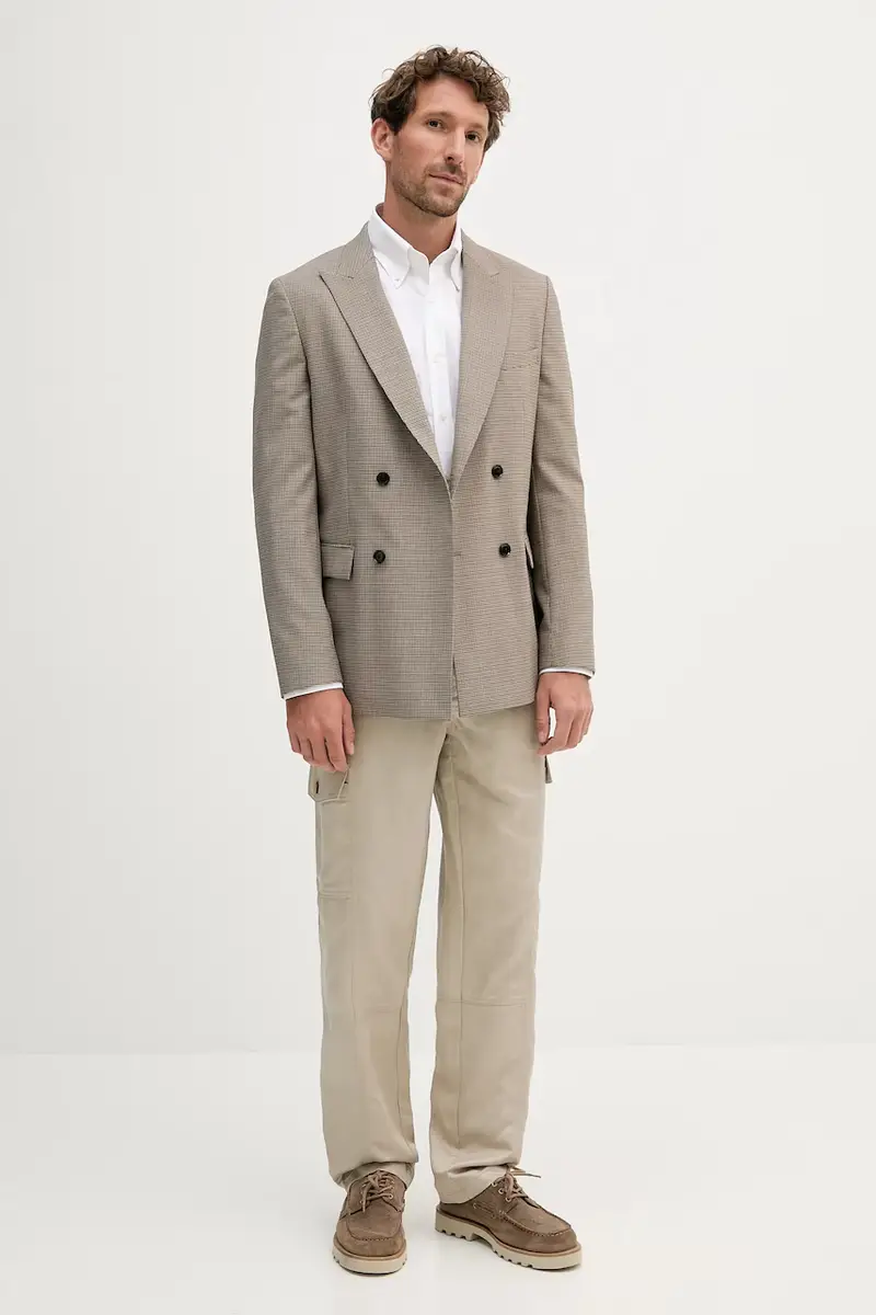 giacca in lana uomo colore beige 50545790 miniatura 2