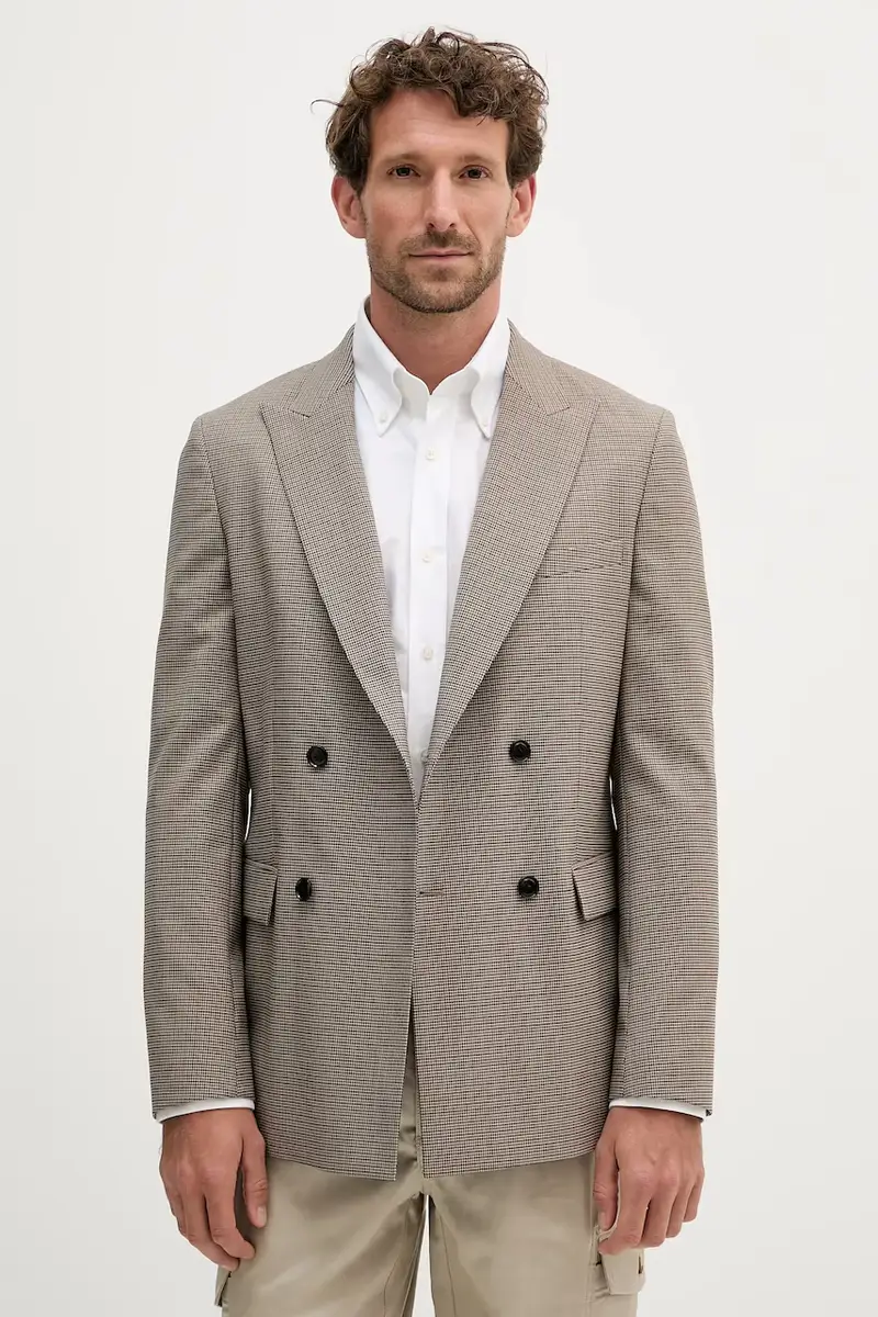 giacca in lana uomo colore beige 50545790 miniatura 4