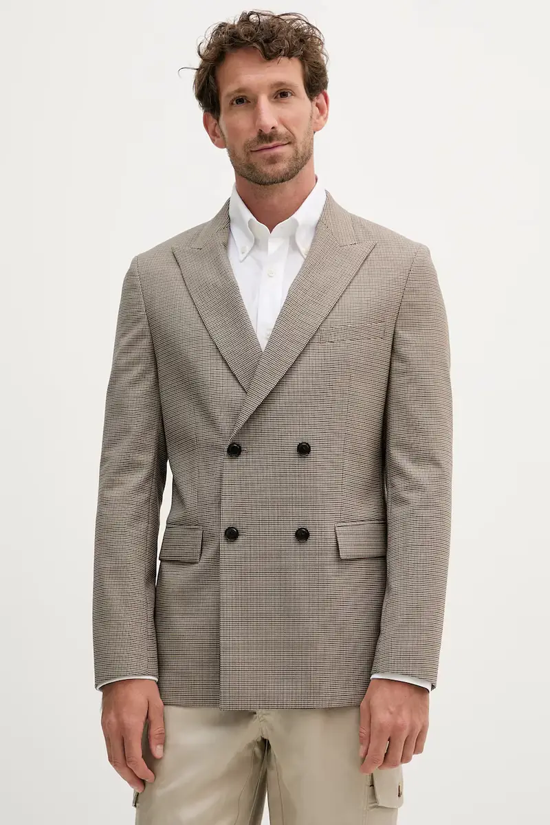 giacca in lana uomo colore beige 50545790