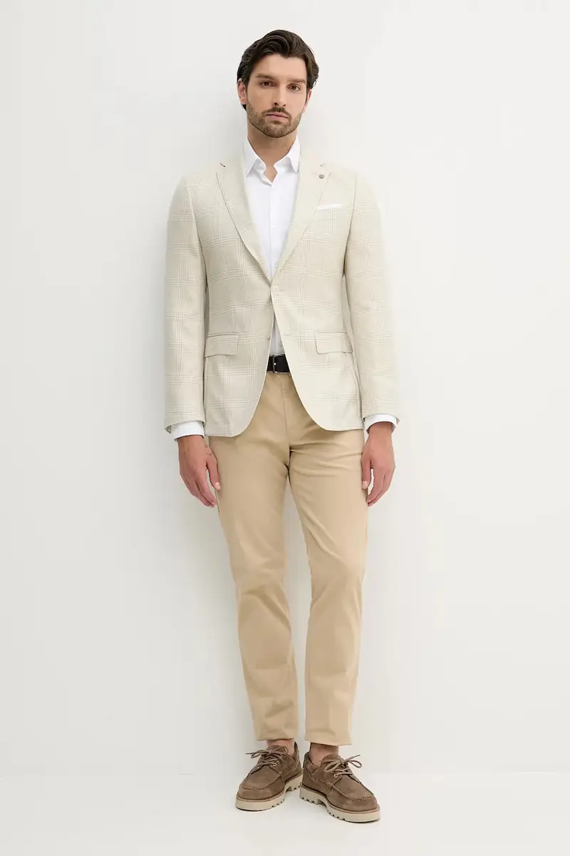 giacca in lana uomo colore beige 50545883 miniatura 2