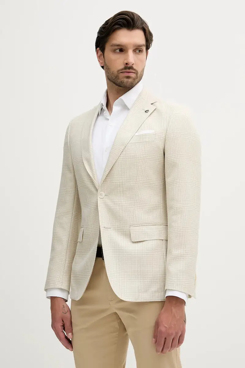 giacca in lana uomo colore beige 50545883