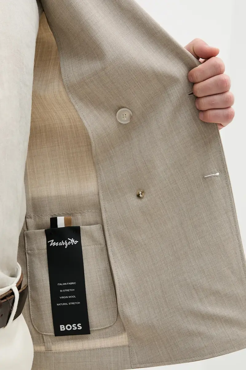 giacca in lana uomo colore beige 50553881 miniatura 5