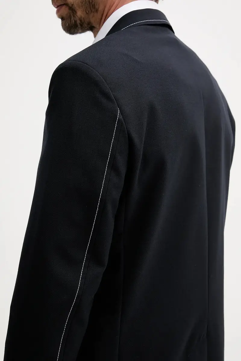 giacca in lana uomo colore blu navy 50545808 miniatura 5