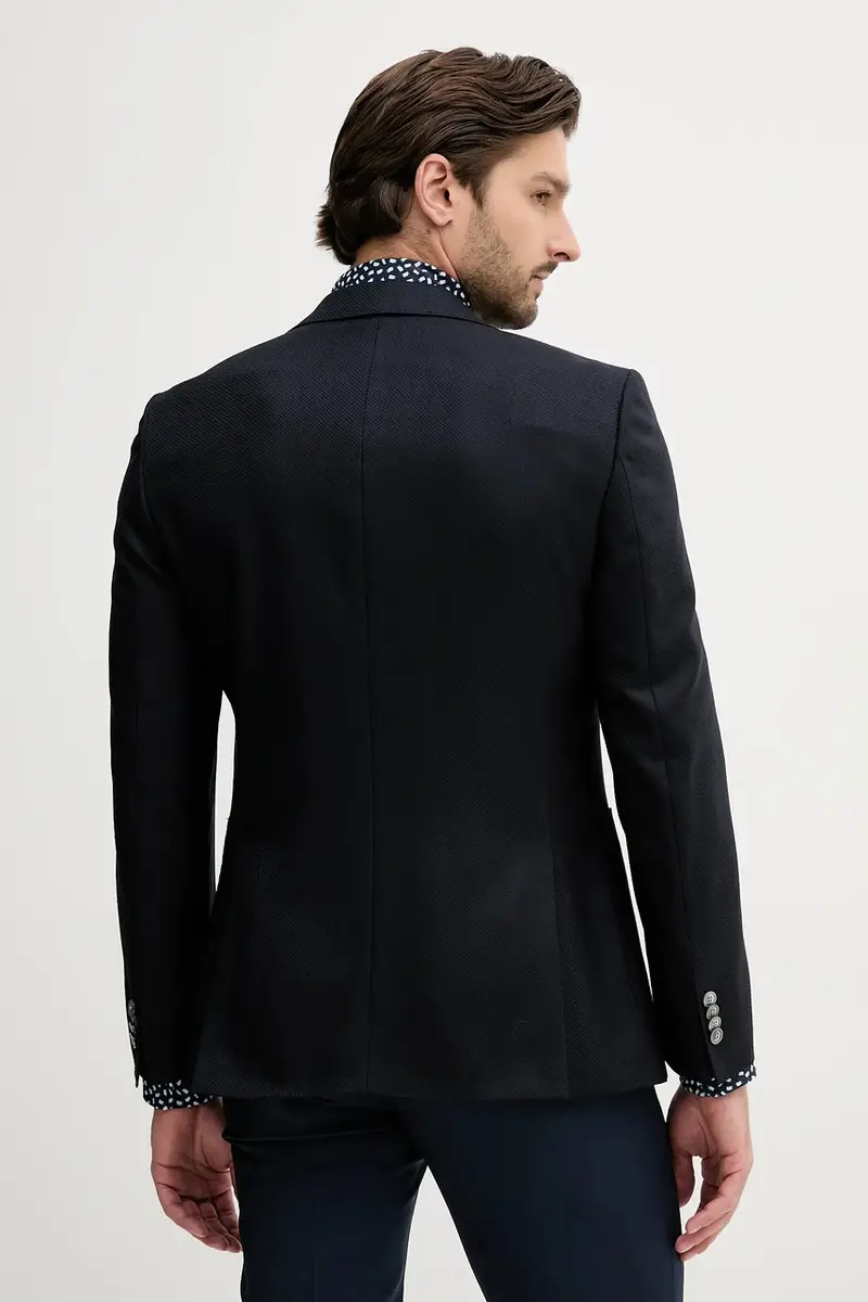 giacca in lana uomo colore blu navy 50545880 miniatura 3