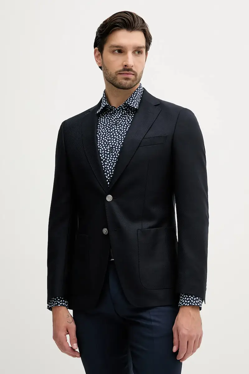 giacca in lana uomo colore blu navy 50545880