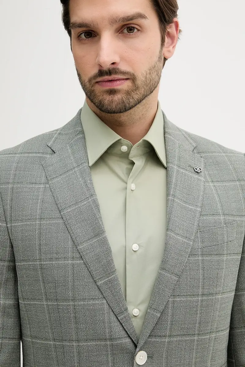 giacca in lana uomo colore verde 50545870 miniatura 4