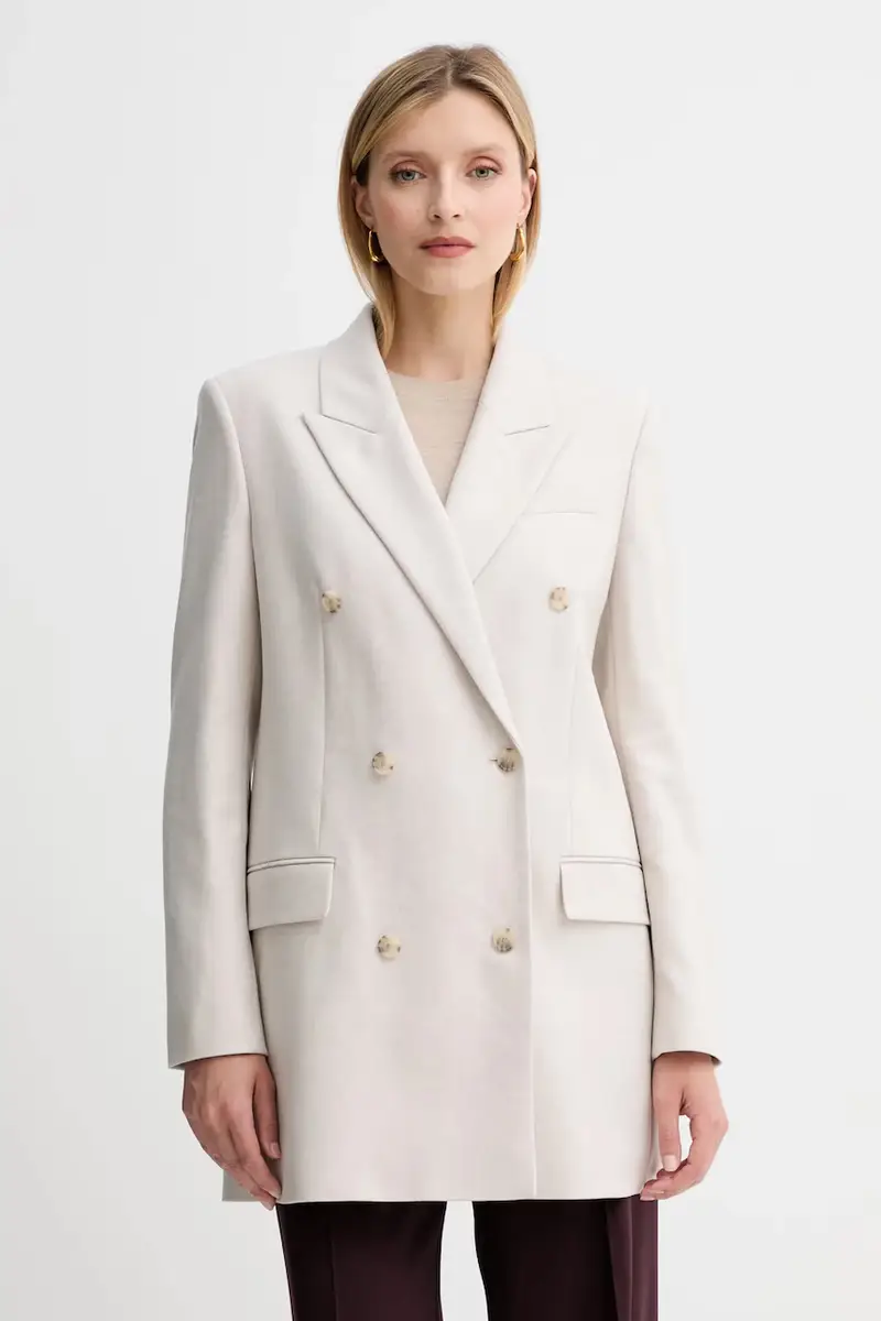 giacca in misto lana colore beige 50548736