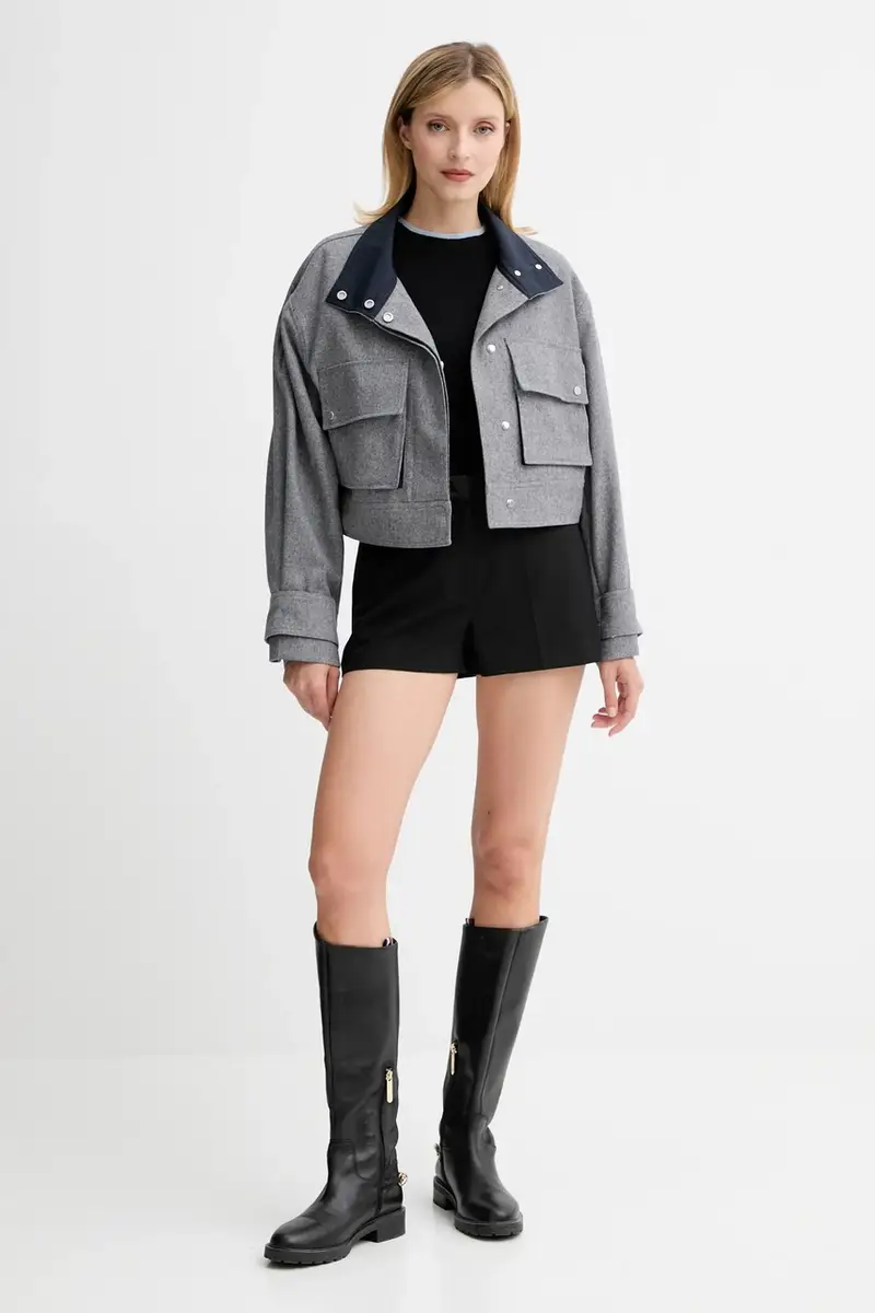 giacca in misto lana colore grigio 50548307 miniatura 2