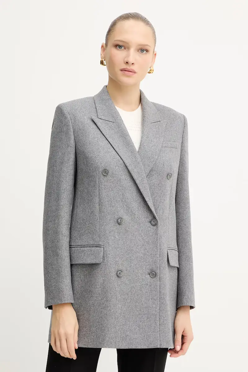 giacca in misto lana colore grigio 50548736