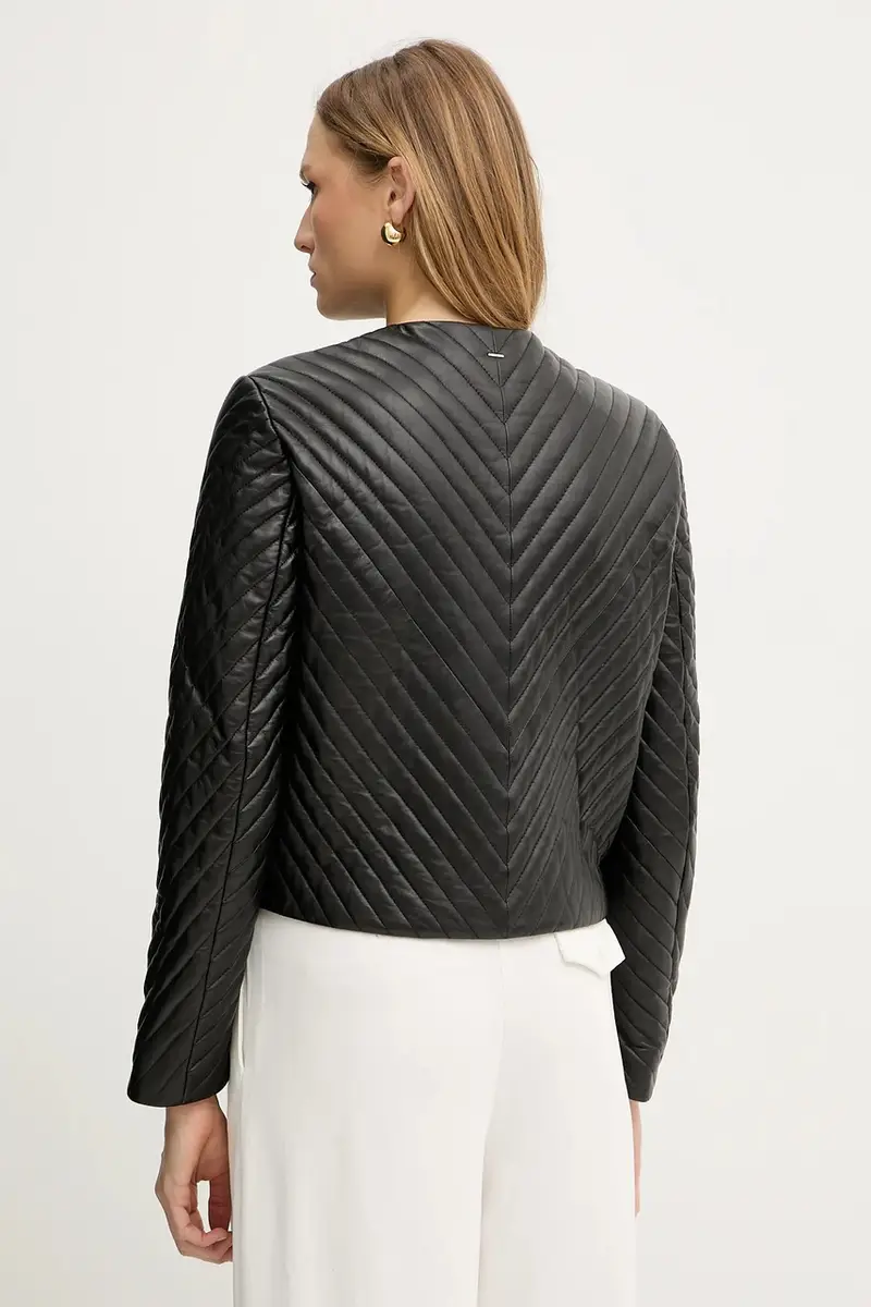 giacca in pelle colore nero 50541919 miniatura 3