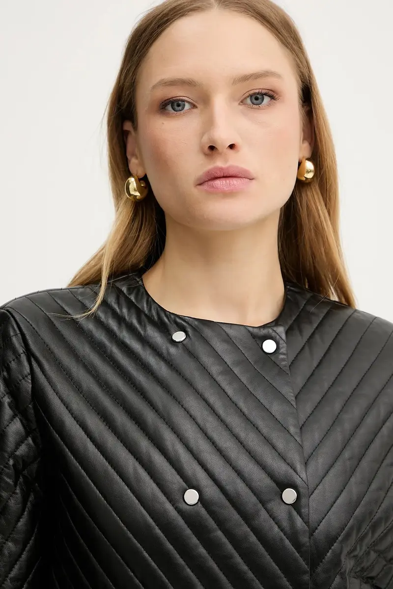 giacca in pelle colore nero 50541919 miniatura 4