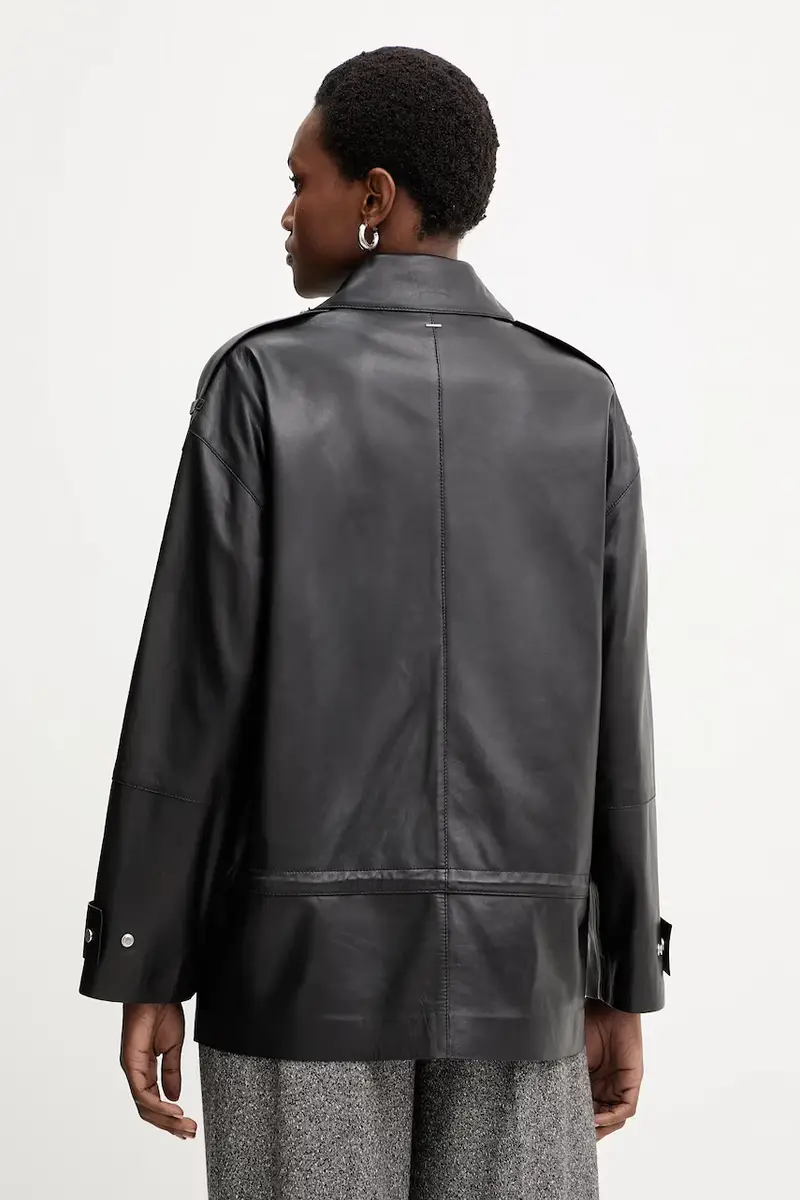 giacca in pelle colore nero 50544445 miniatura 3