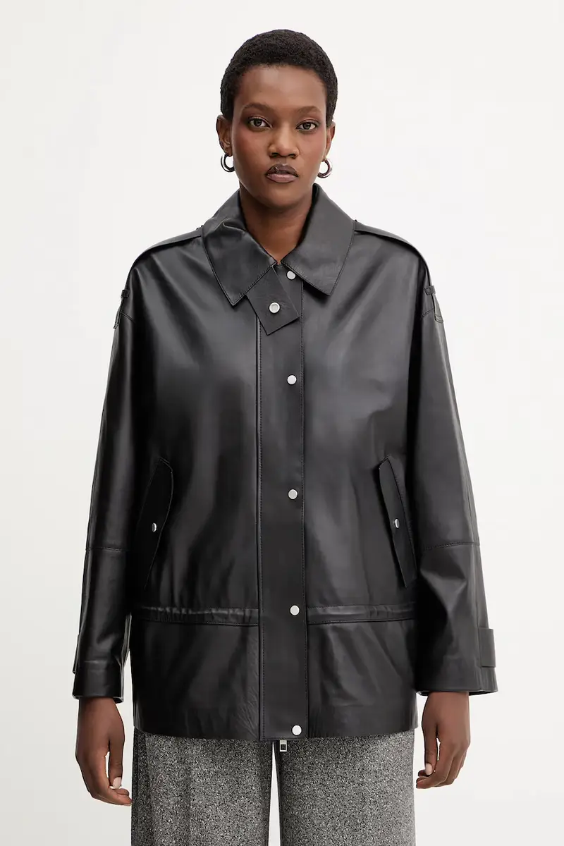 giacca in pelle colore nero 50544445