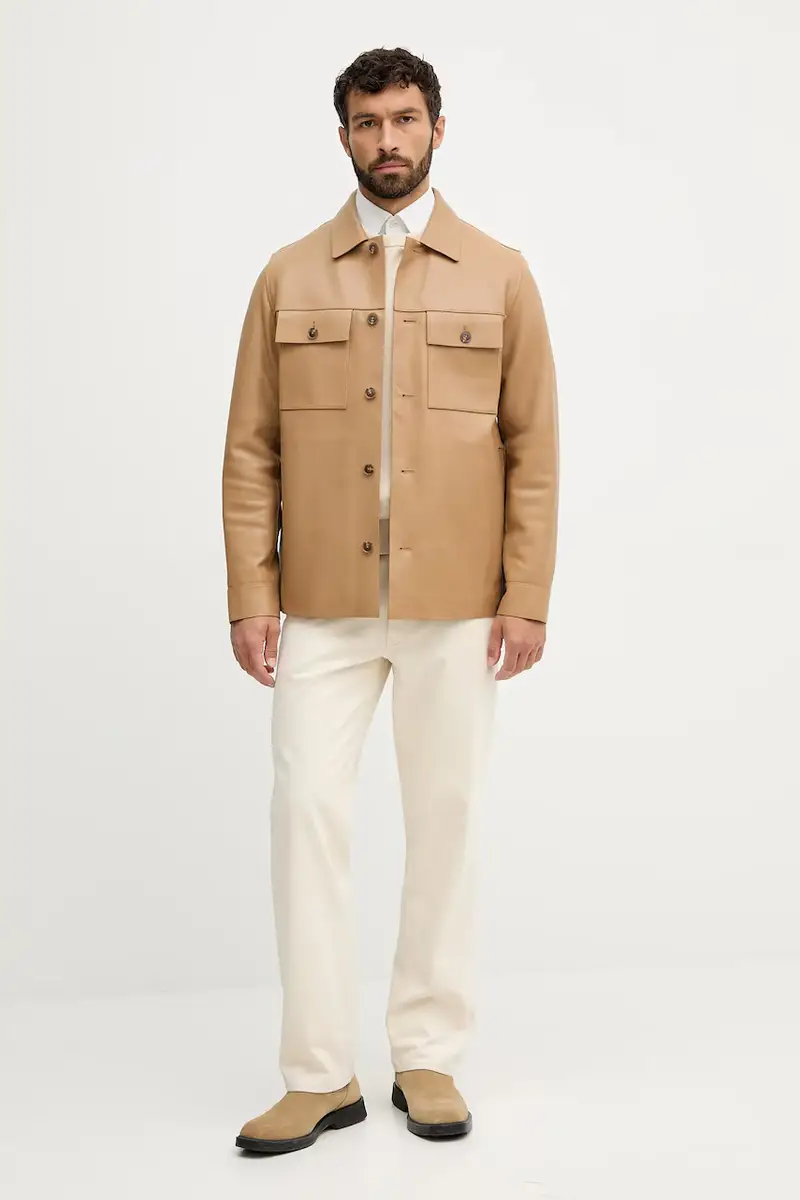 giacca in pelle colore verde 50543222 miniatura 2