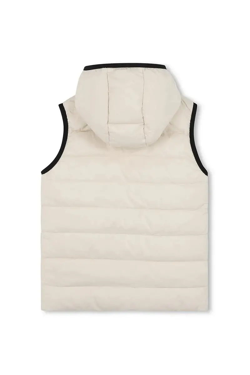 gilè in cotone neonati colore beige J52395 miniatura 2