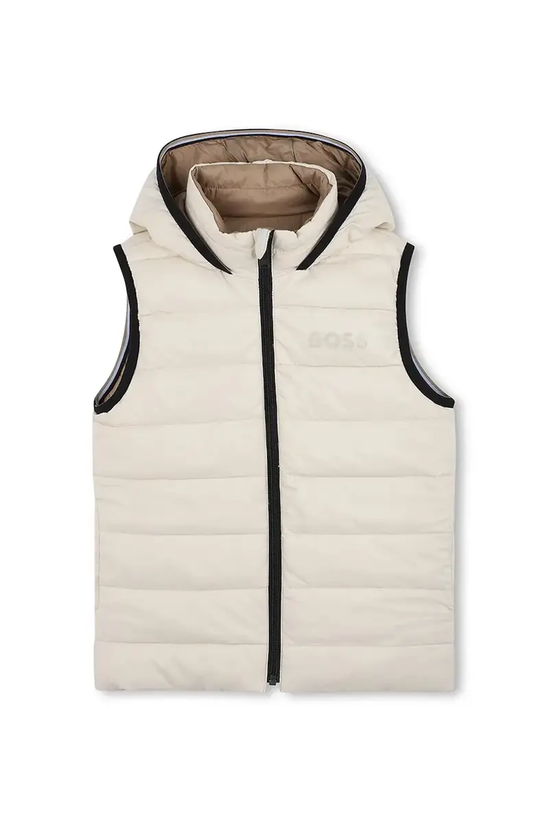 gilè in cotone neonati colore beige J52395