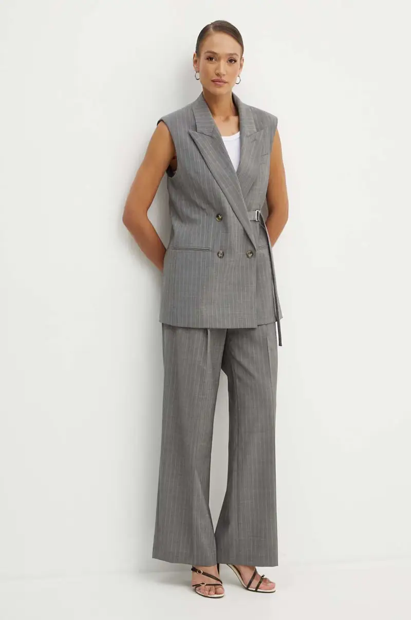 gilè in lana colore grigio 50525867 miniatura 2