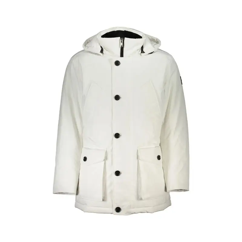 Boss Giubbotto Felpa con Cappuccio Uomo Bianco