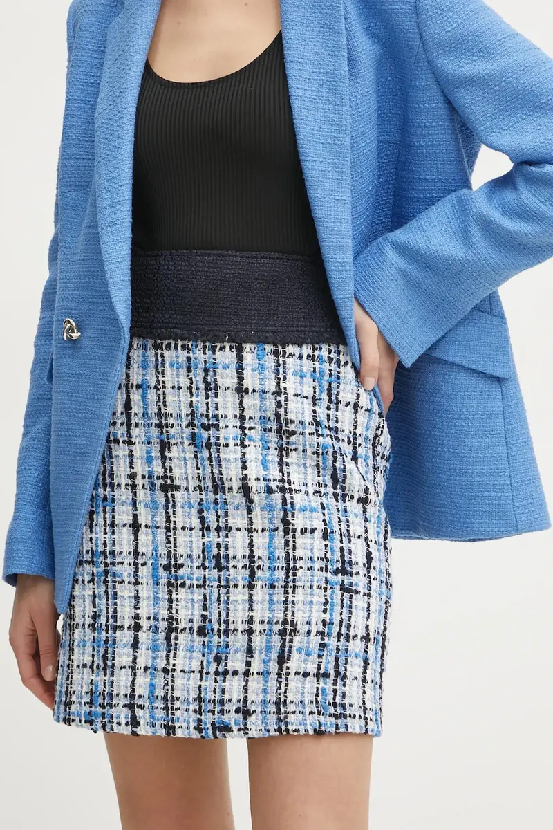 gonna con aggiunta di lana colore blu navy 50531905