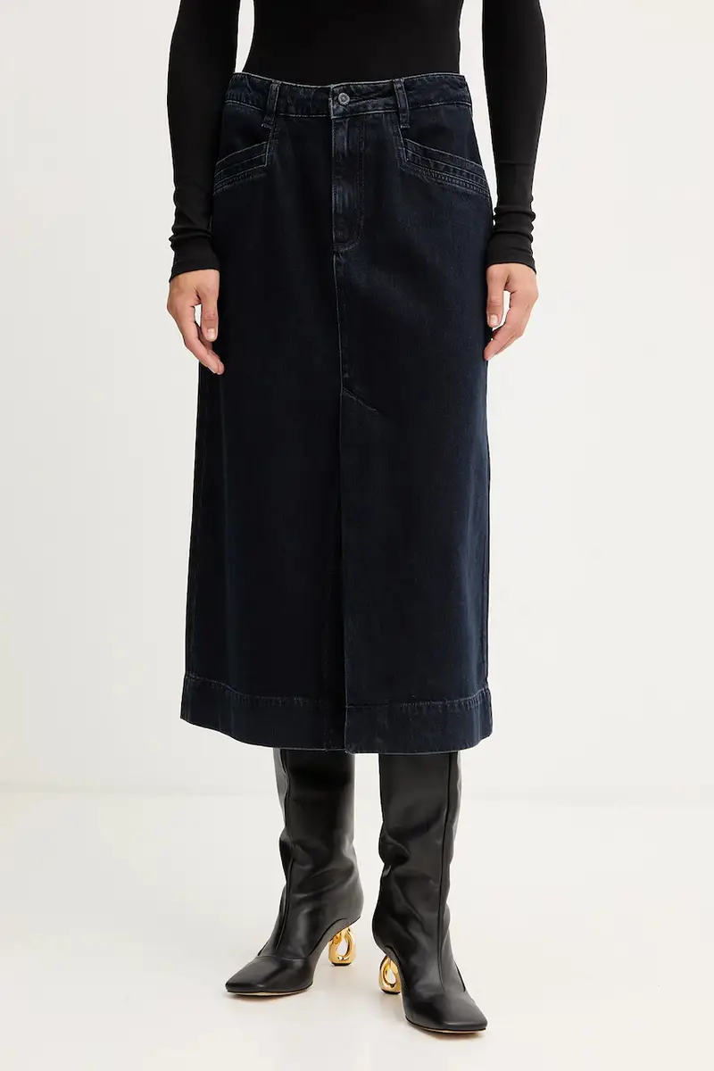 gonna di jeans colore blu navy 50551422