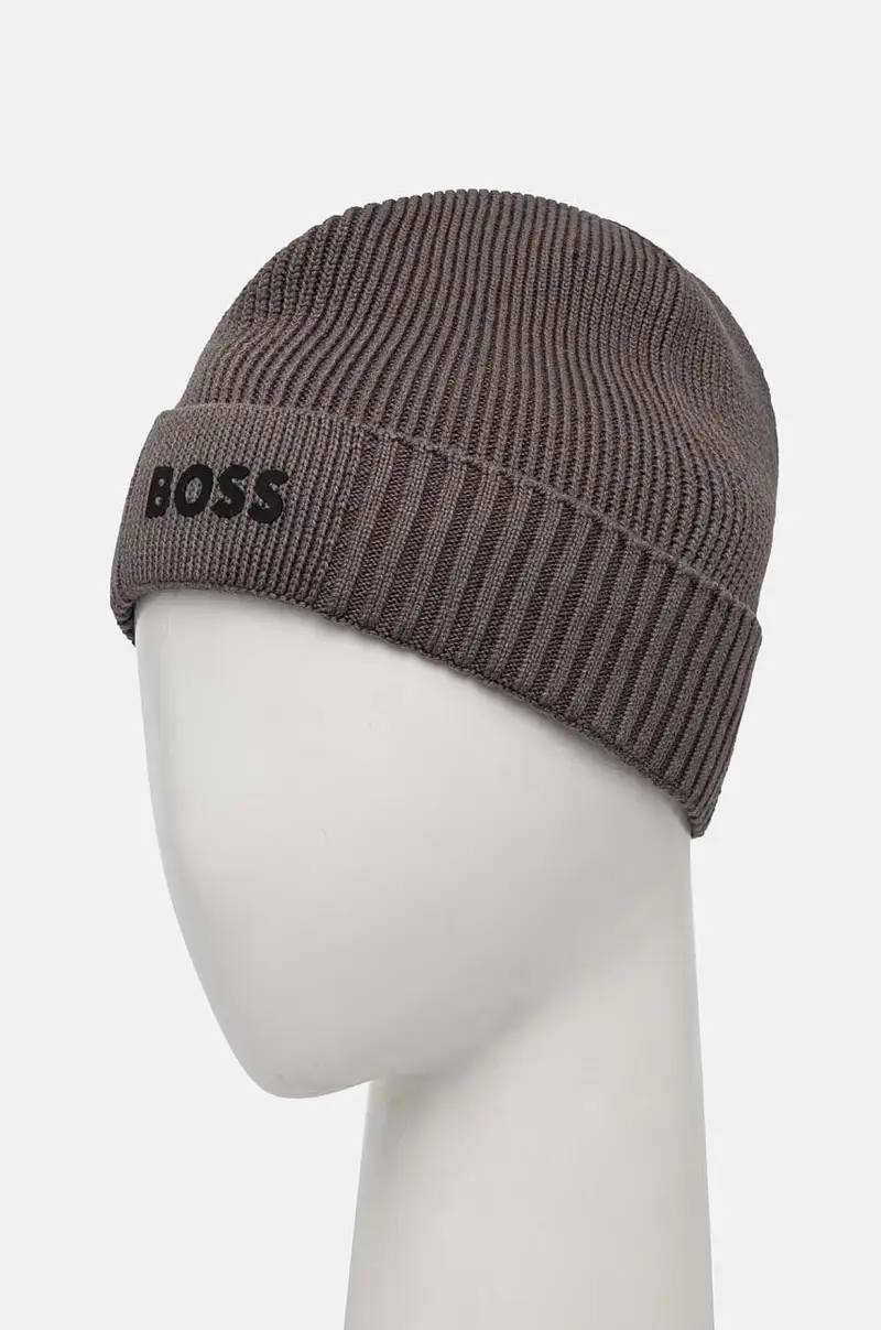 berretto in misto lana BOSS GREEN colore grigio miniatura 2