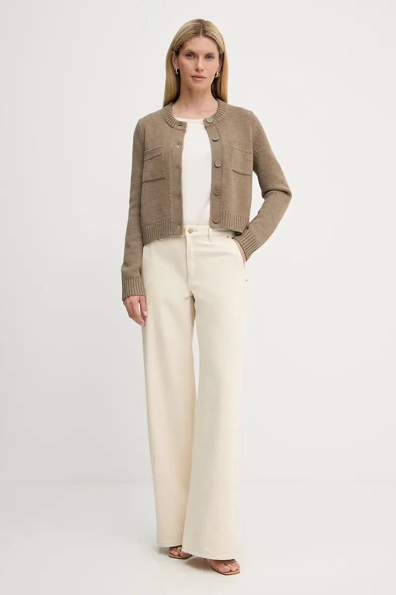 Green blusa con una miscela di seta donna colore beige 50541888 miniatura 2