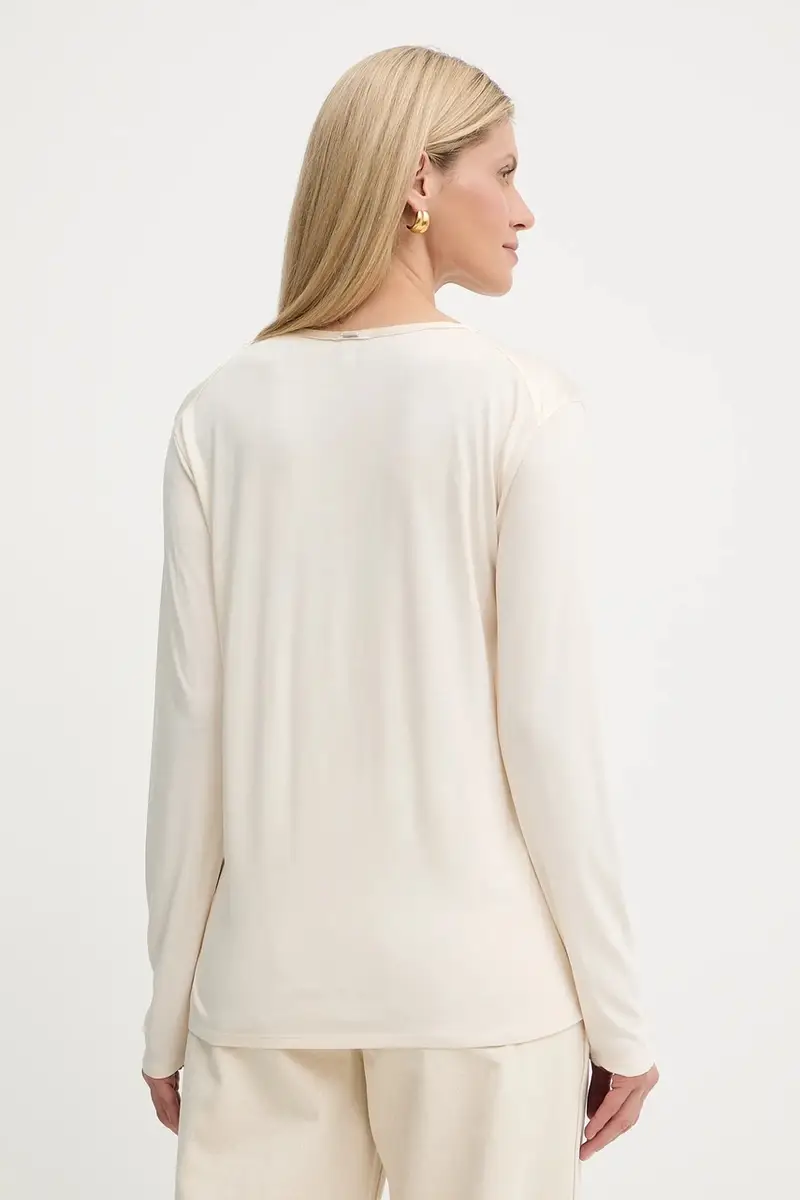 Green blusa con una miscela di seta donna colore beige 50541888 miniatura 3