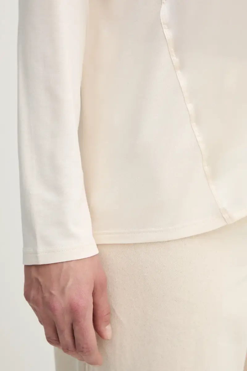 Green blusa con una miscela di seta donna colore beige 50541888 miniatura 5