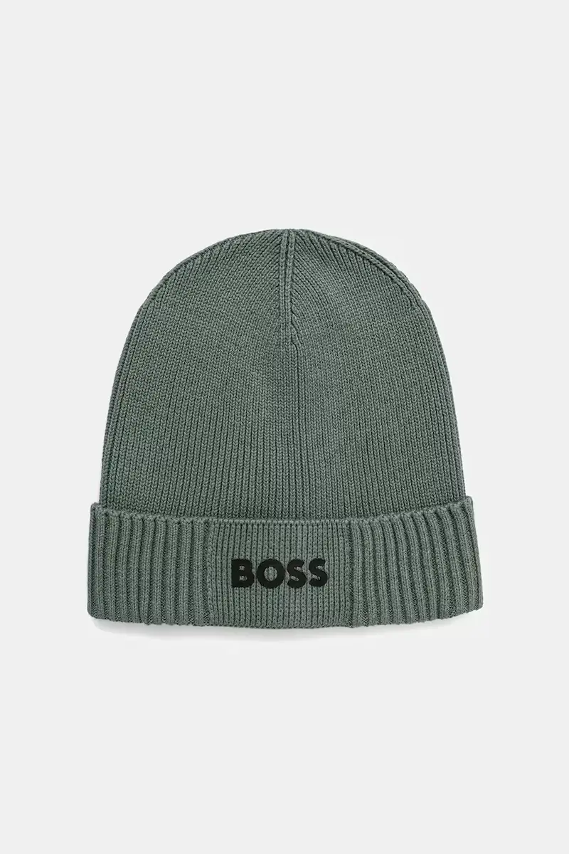 cappello in lana BOSS GREEN colore verde 50499423
