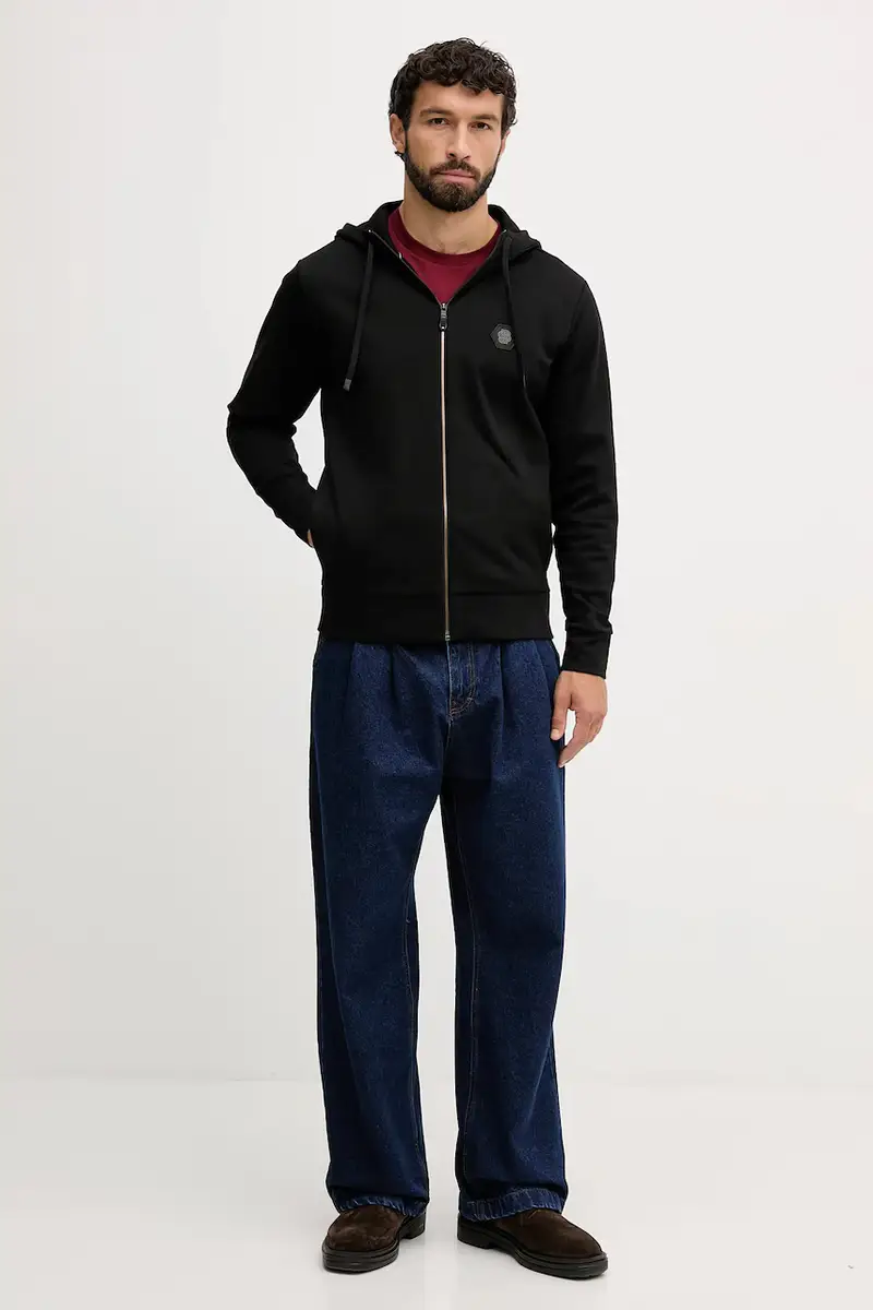 felpa uomo colore nero con cappuccio 50545581 miniatura 2