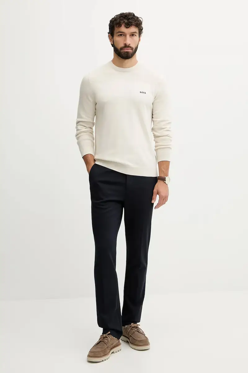 maglione con lana colore beige 50547507 miniatura 2