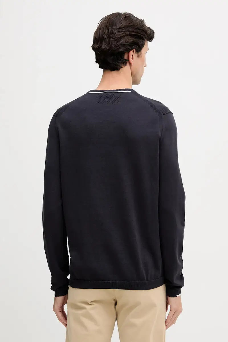 maglione in cotone colore nero 50541940 Blu navy miniatura 2