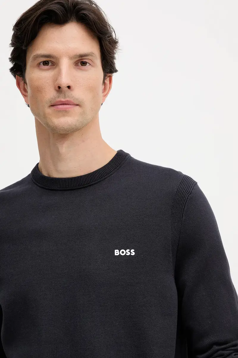 maglione in cotone colore nero 50541940 Blu navy miniatura 3