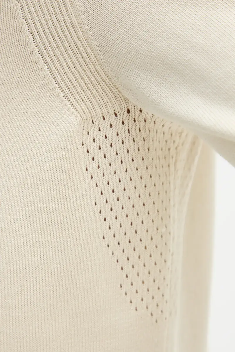 maglione in cotone uomo colore nero 50541940 Beige miniatura 4