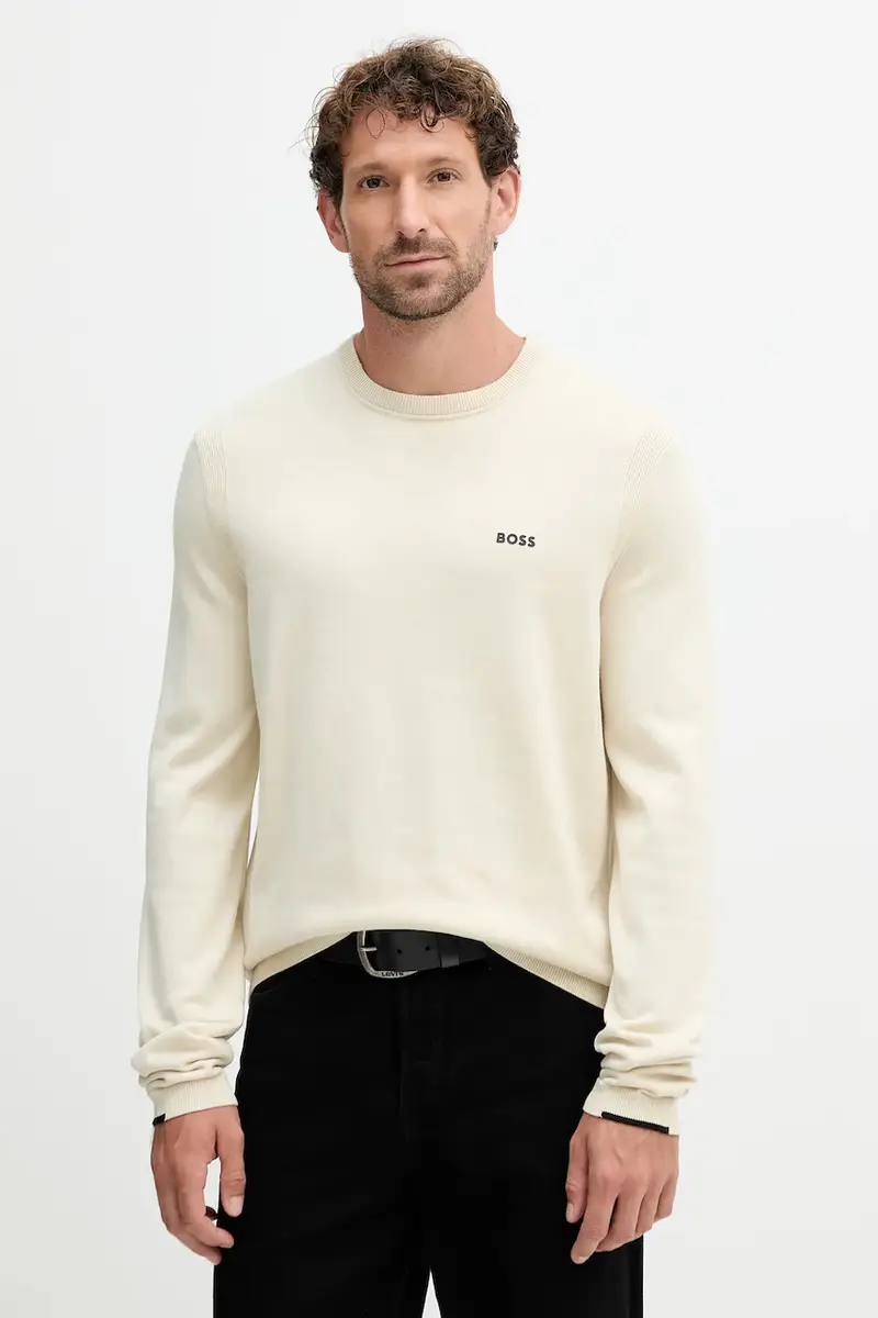 maglione in cotone uomo colore nero 50541940 Beige