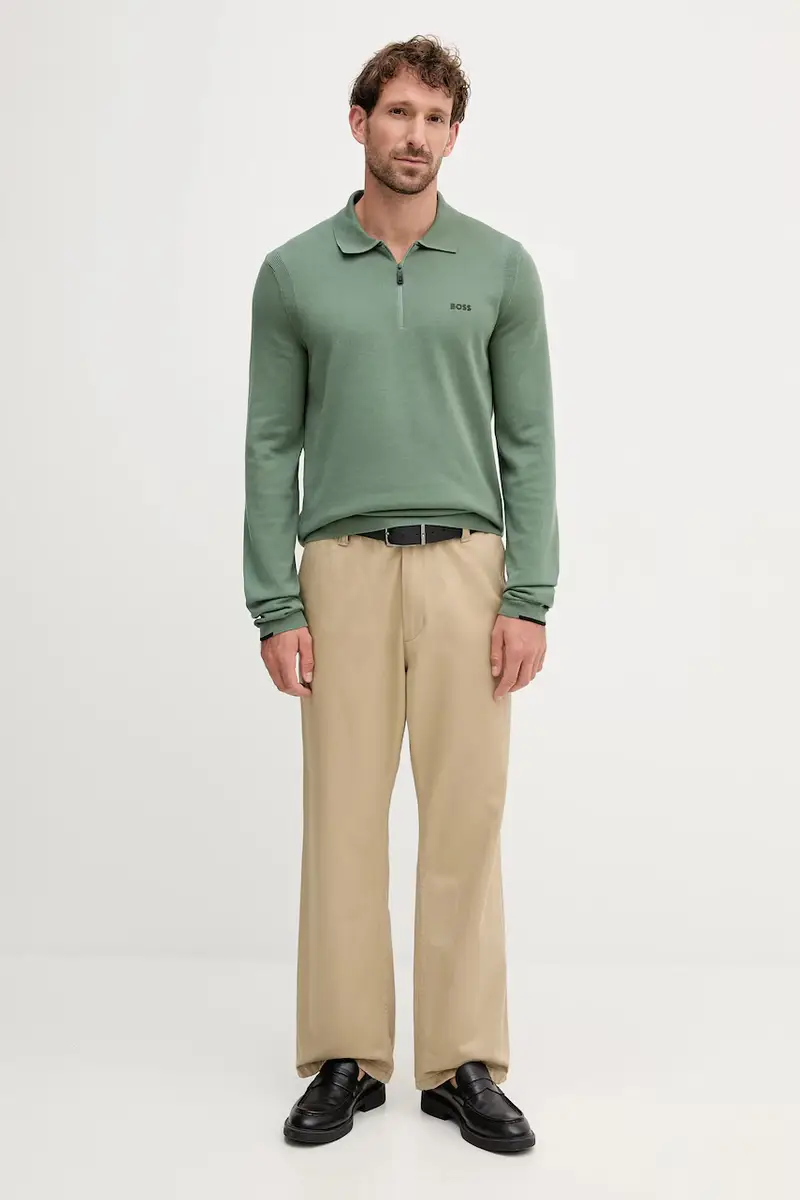 maglione in cotone uomo colore verde 50551688 miniatura 2