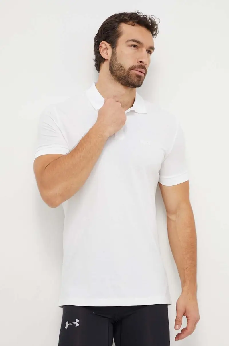 polo in cotone colore bianco
