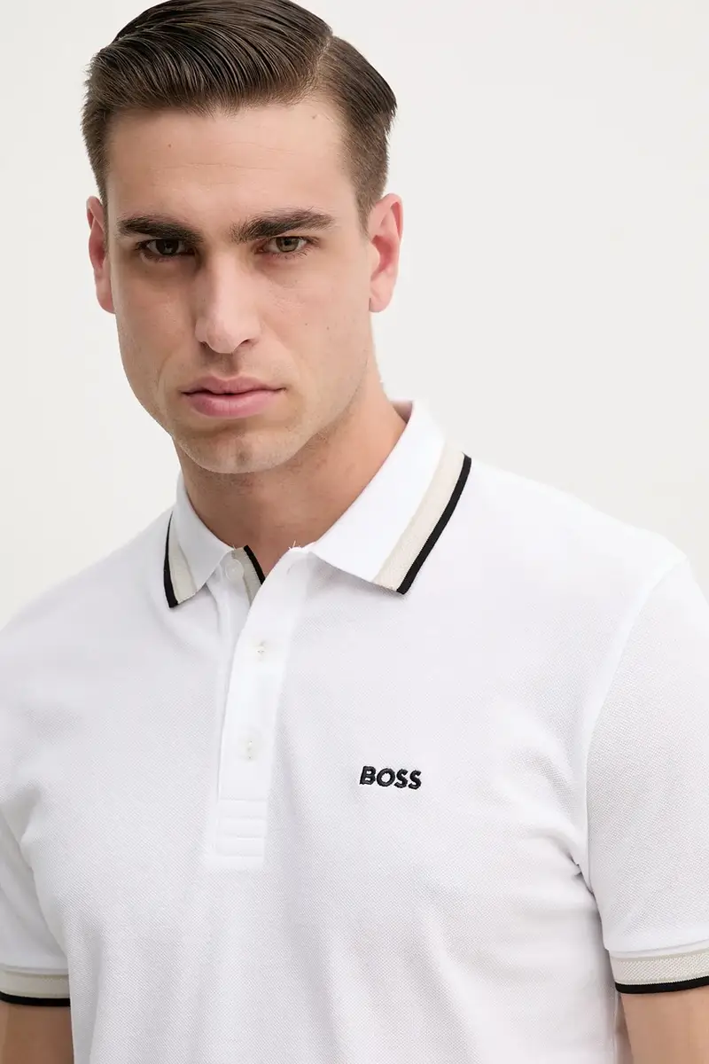 polo in cotone colore bianco 50469055 miniatura 3