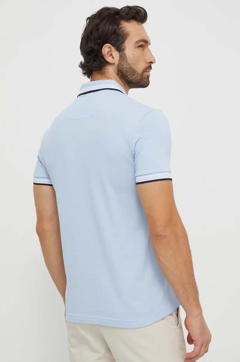 polo in cotone colore blu 50469055 miniatura 2
