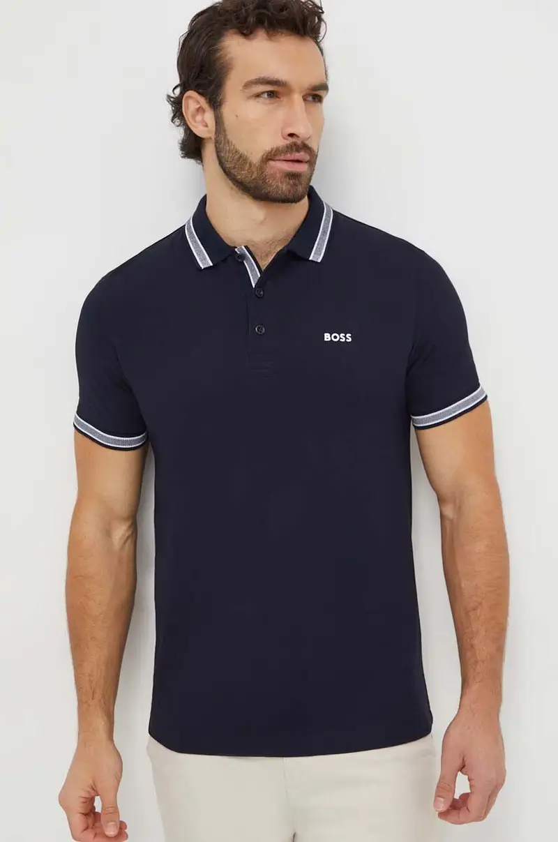 polo in cotone colore blu navy 50469055