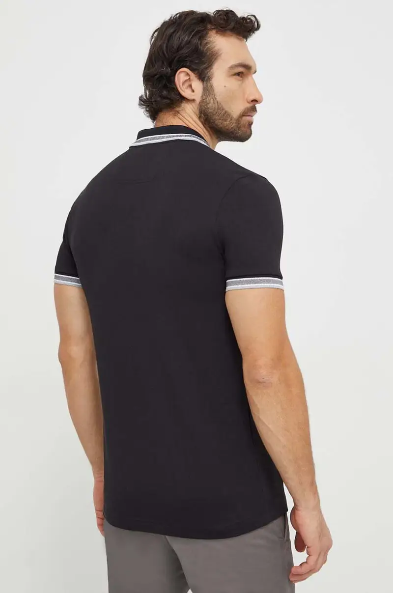 polo in cotone colore nero 50469055 miniatura 3