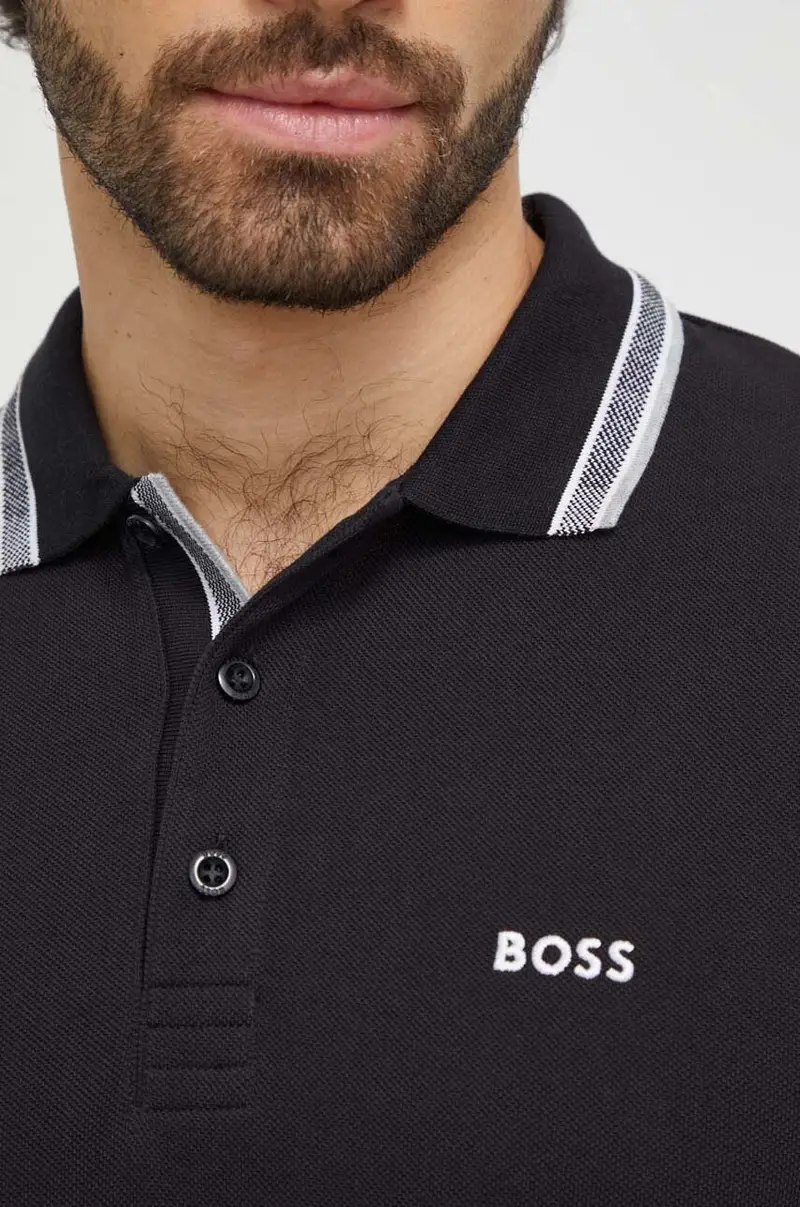 polo in cotone colore nero 50469055 miniatura 4