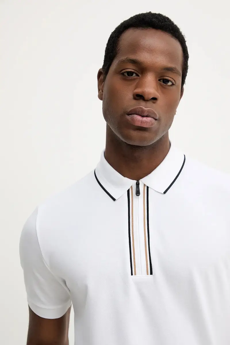 BOSS Green Polo Uomo Bianco 2982433 miniatura 4