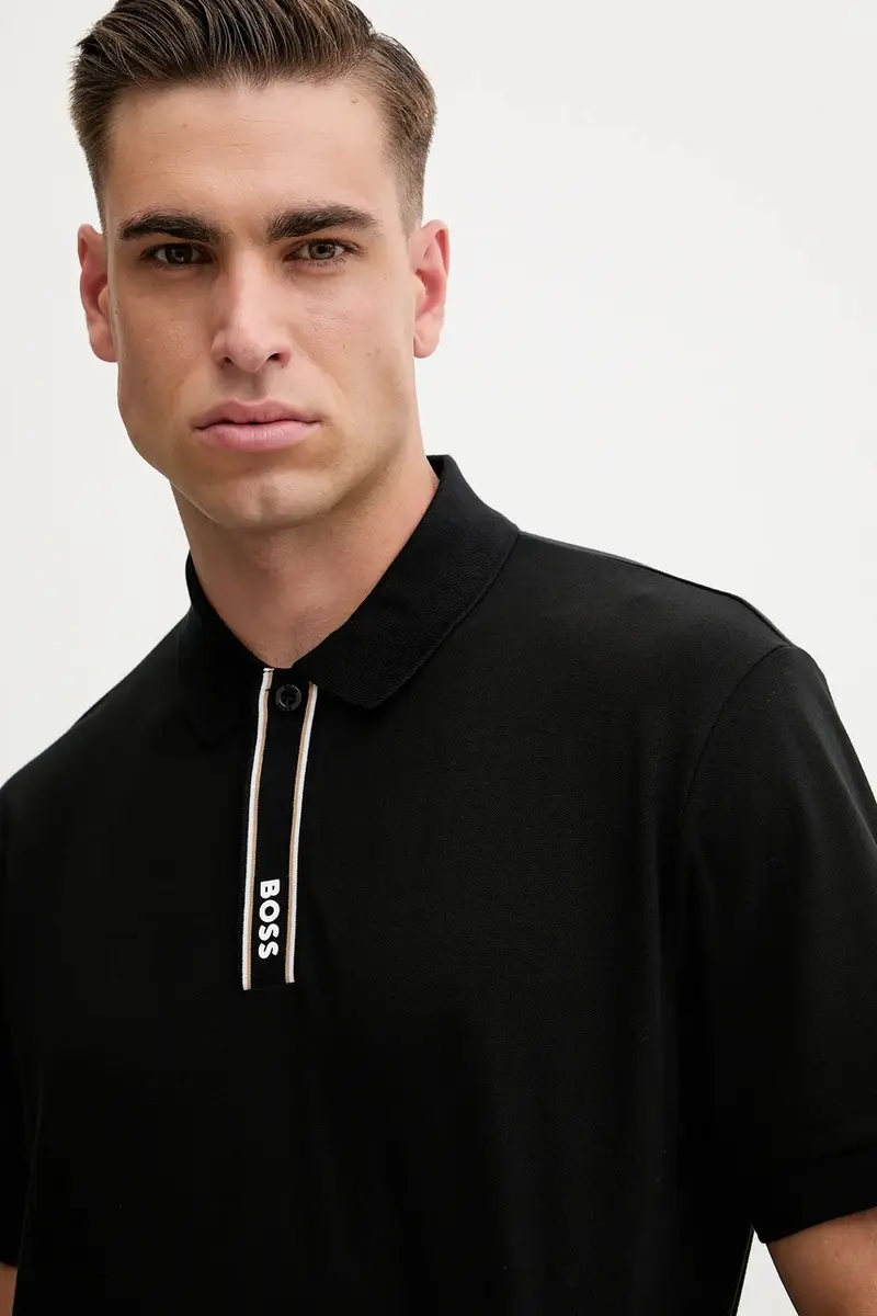 BOSS Green Polo Uomo Nero 3427004 miniatura 4