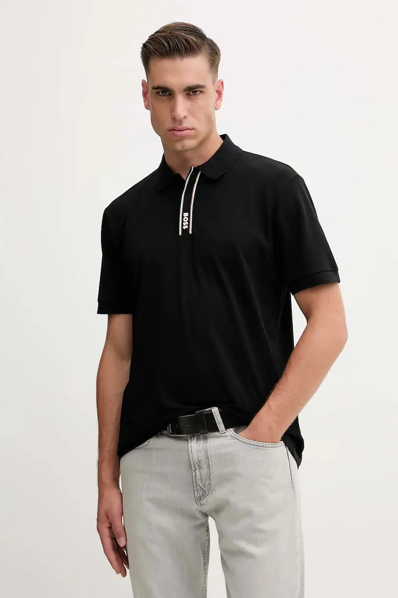 BOSS Green Polo Uomo Nero 3427004