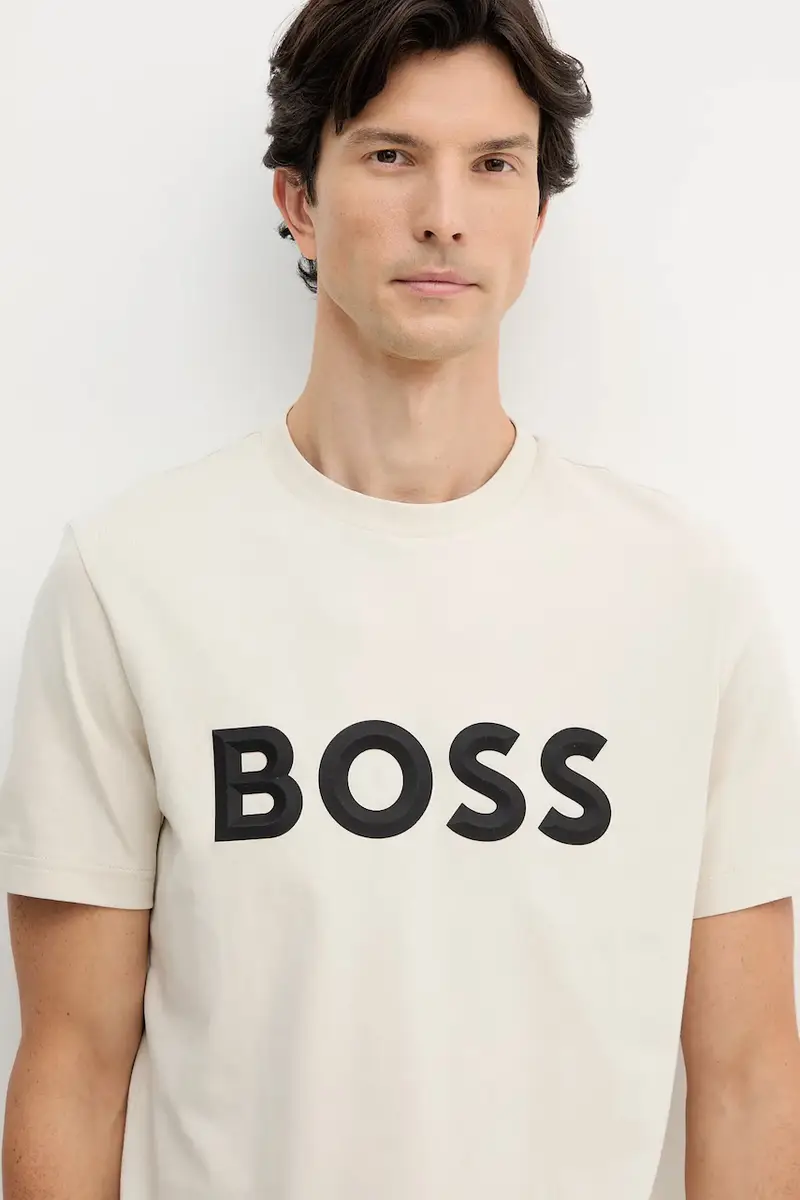 BOSS Green T-shirt Uomo Beige 3574187 miniatura 4