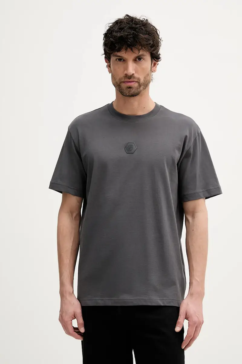 BOSS Green T-shirt Uomo Grigio 3609844
