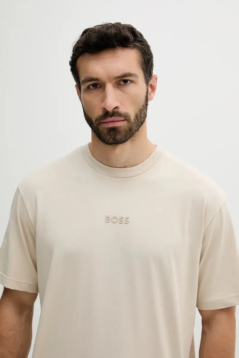 BOSS Green T-shirt Uomo Beige 3569089 miniatura 3