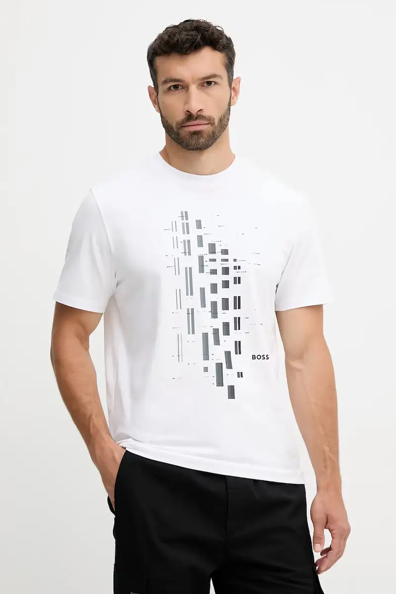 BOSS Green T-shirt Uomo Bianco 3577233